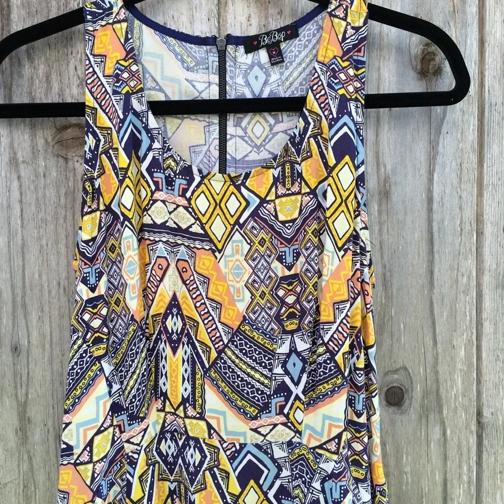 BeBop Abstract Geometric Print Tunic Dress Medium